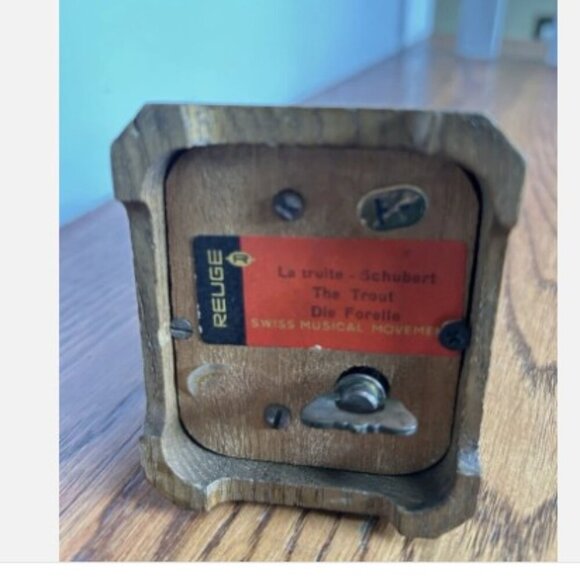 Vintage Toriart Schubert Bust Reuge Swiss Music Box The Trout - Works Perfect! - Picture 8 of 8